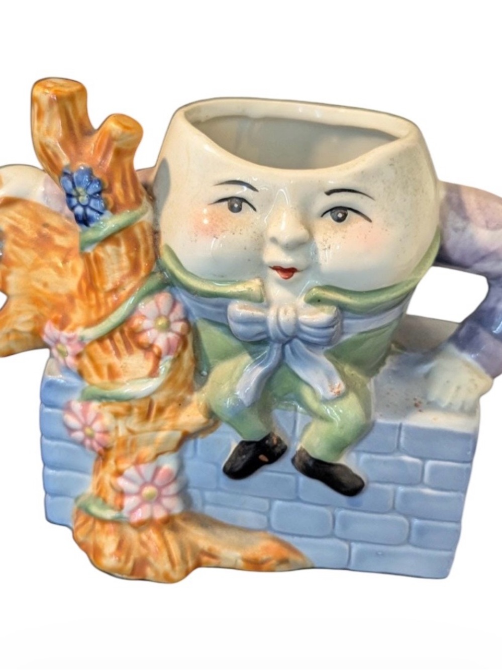 Vintage ~ Humpty Dumpty ~ Teapot~ Feitx ~ Ceramic ~ Sitting On A Wall~Home Decor